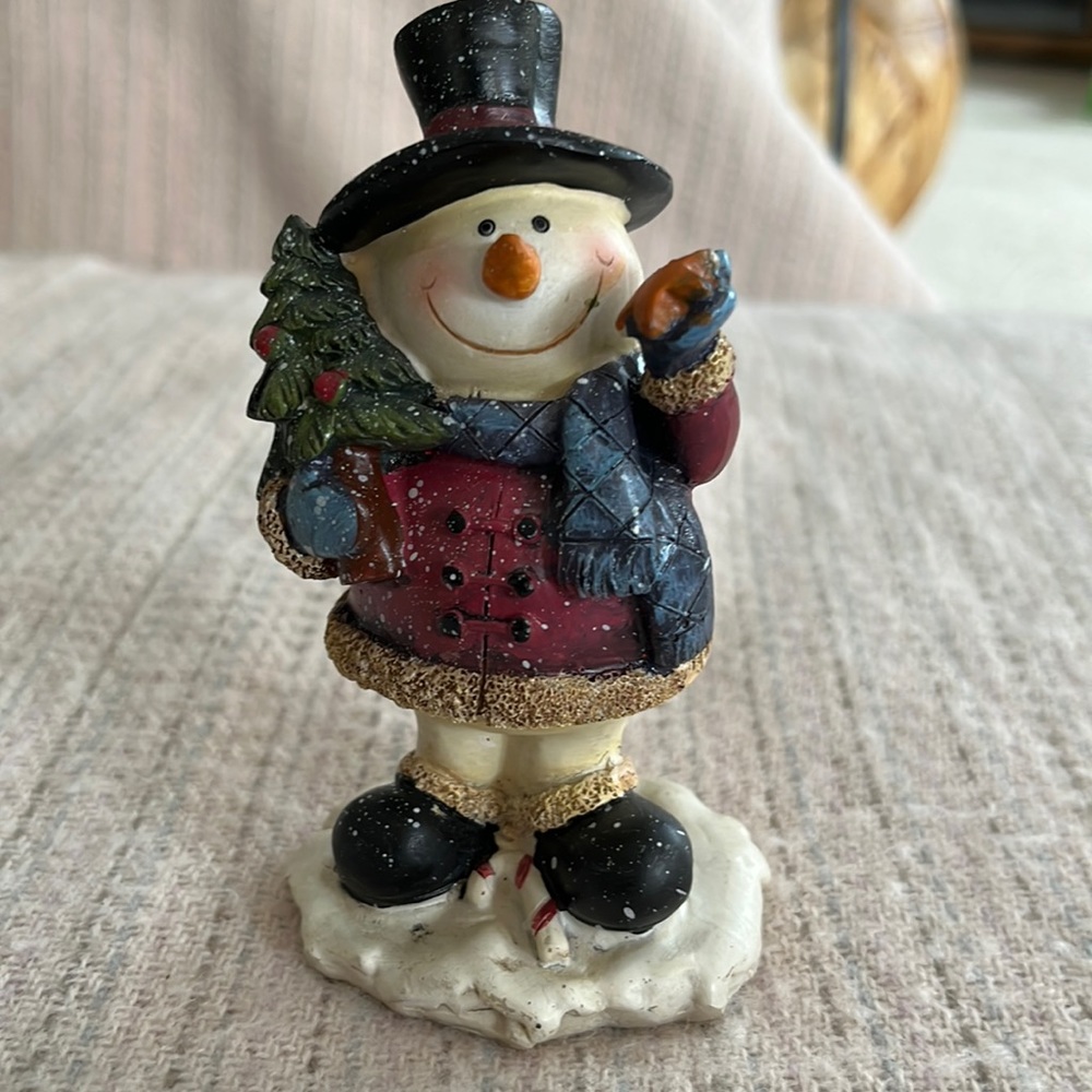 Resin Snowman Figurine